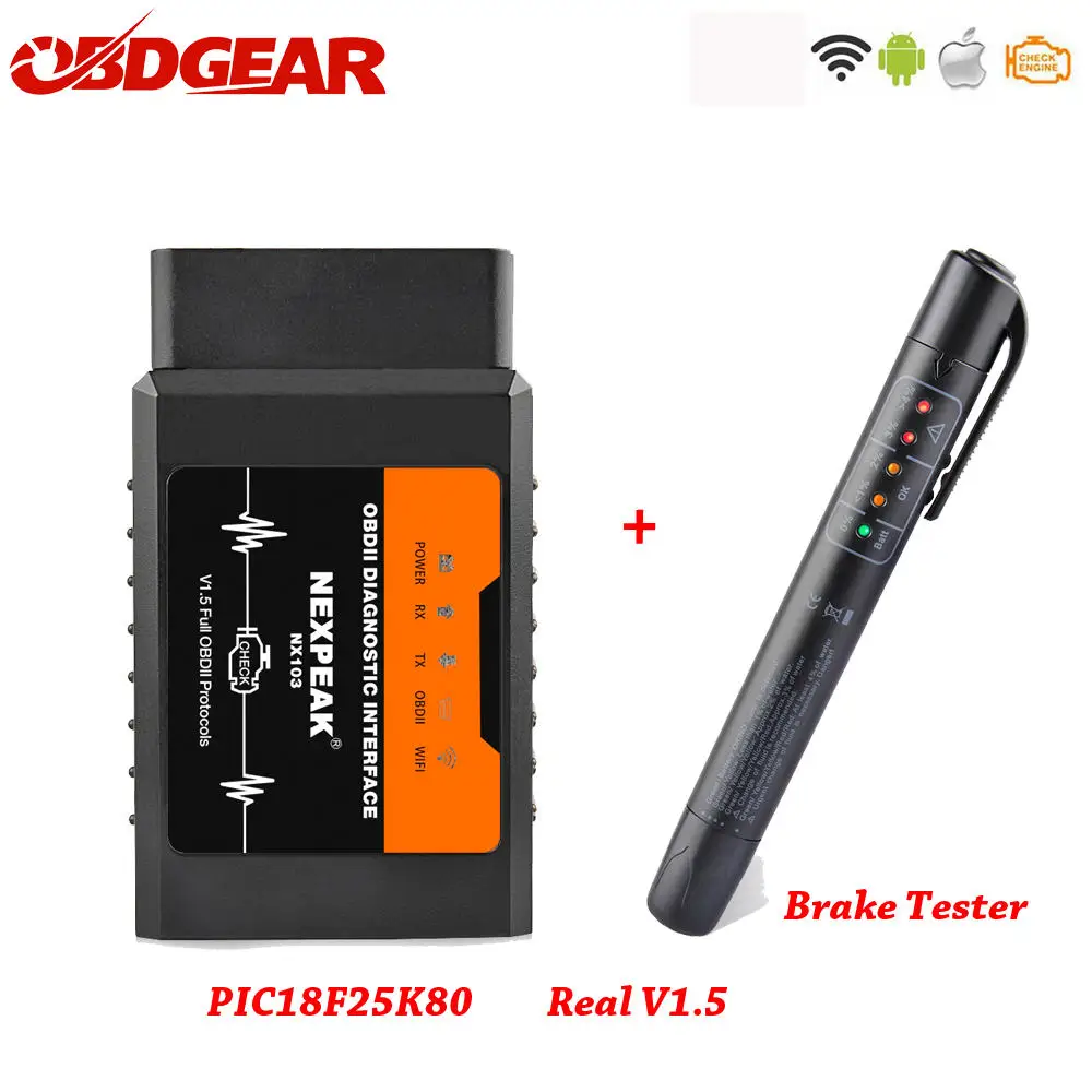 Elm327 V1.5 WIFI OBD2 PIC18F25K80 Chip Code Reader ELM 327 OBDII V1.5 Diagnostic Tool Diesel/petrol ON Android/IOS Car Scanner Elm327 V1.5 WIFI OBD2 PIC18F25K80 Chip Code Reader ELM 327 OBDII V1.5 Diagnostic Tool Diesel/petrol ON Android/IOS Car Scanner