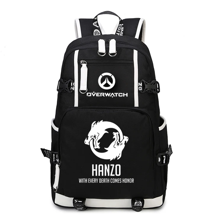  Game OW Backpack Cosplay Reaper DVA Mercy Backpacks School Bags Laptop Shoulder Travel Bags Teenage
