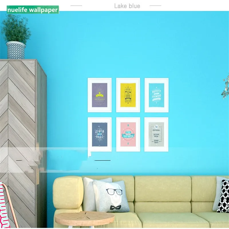 Небесно-Голубое озеро синий шелк нетканые обои для детской комнаты гостиная столовая спальня свадебная комната фон настенная бумага