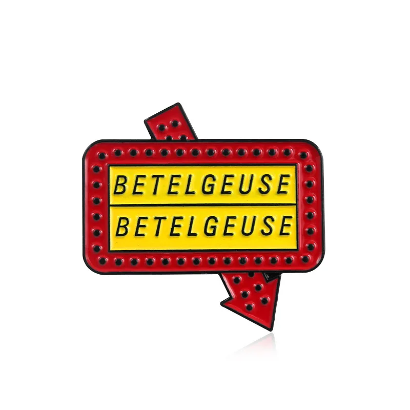Эмалированная брошка BETELGEUSE BEETLE JUICE брошь в виде уличного билборда готическом