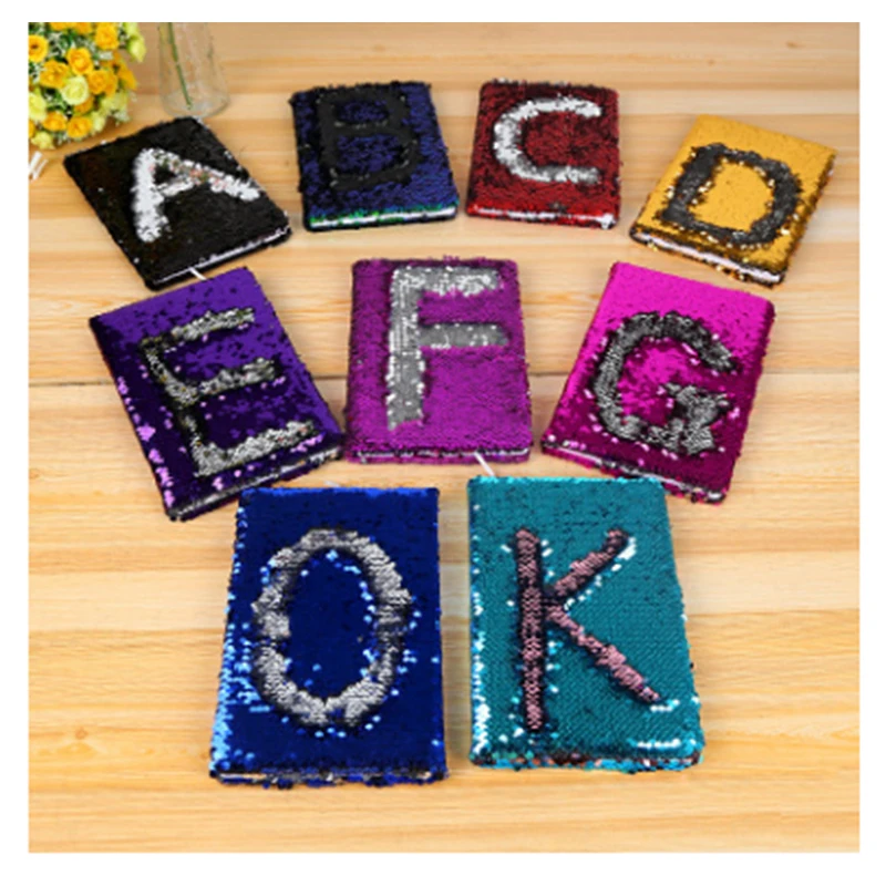 

New A5 Creative Sequins Notebook Diary Notebook Paper Fun Planner Schedule Book Journal Student School Supplies Cute Stationery