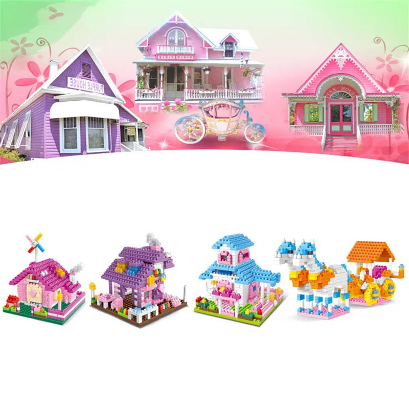 

YZ baby fairy tale  House Building Blocks Construction Toy Kids Brain Game Learning Educational Toys Free shipping