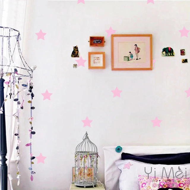 32pcs Pink Little Stars Vinyl Wall Decor Decal Sticker Wallpaper 32pcs Pink Little Stars Vinyl Wall Decor Decal Sticker Wallpaper Mural Nursery Kids Baby Room Bedroom