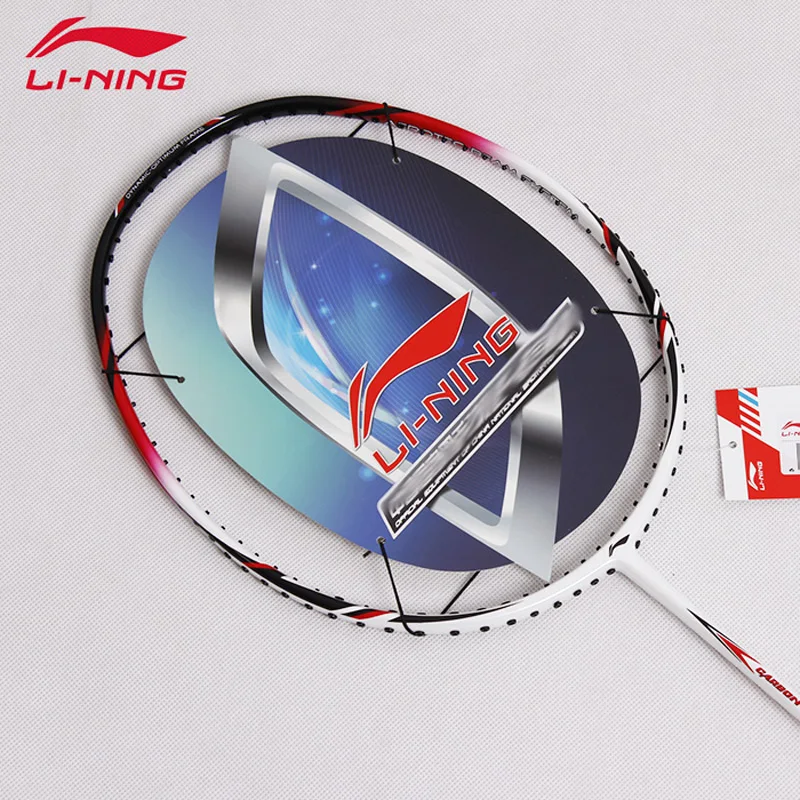 Li-Ning 85 г оригинальная профессиональная A800 Высококачественная углеродная ткань ракетки для бадминтона подкладка Одиночная Спортивная ракетка веревка EAMJ17