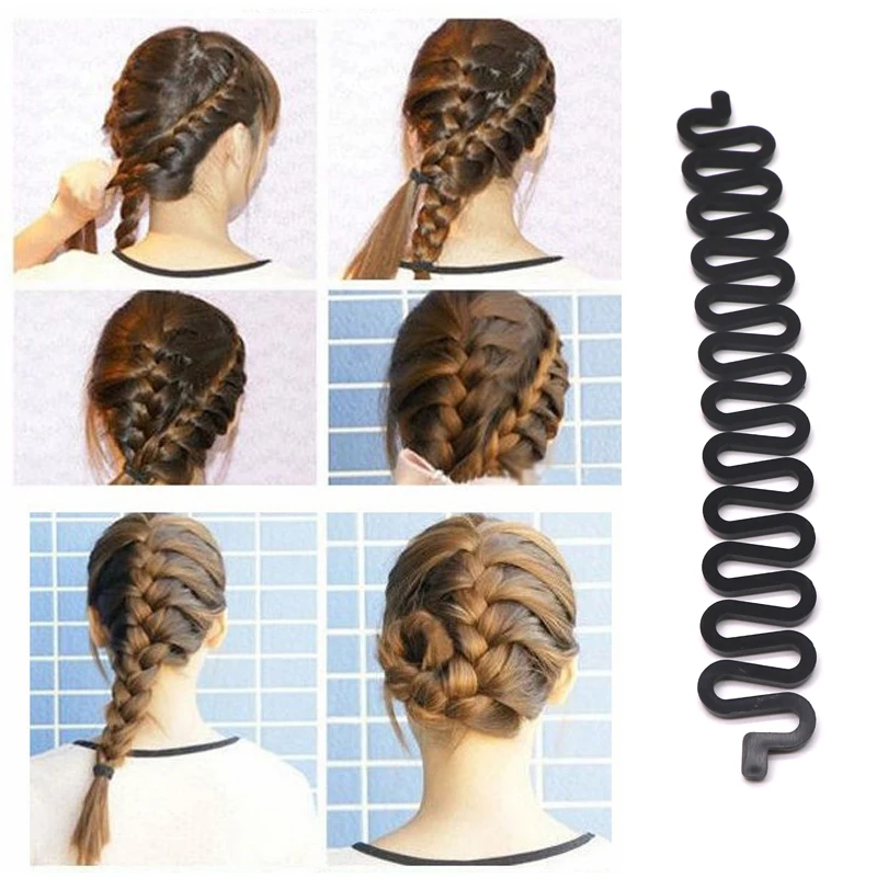 1Pcs Women Hair Braiding Machine Braider Tool Elastic Ring Weave Braid Hair Styling Tools DIY Hair Style Hairdresser Accessories