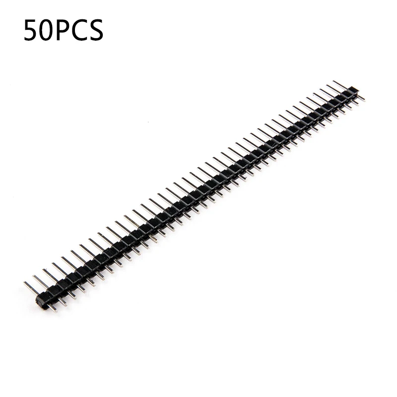 

50pcs 40 Pins 2.54mm Male Header Tin-plated Square Breadboard Headers Strip