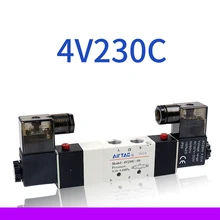 1pcs Pneumatic Parts 1/4'' Ports 4V230C-08 DC 12V 24V AC 110V 220V 3 Position 5 Way Air Solenoid Valve 1pcs Pneumatic Parts 1/4'' Ports 4V230C-08 DC 12V 24V AC 110V 220V 3 Position 5 Way Air Solenoid Valve