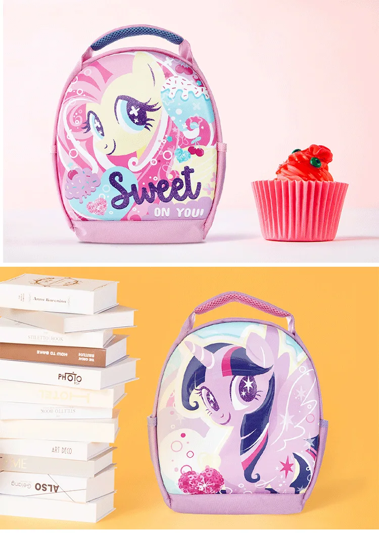 Детский рюкзак My Little Pony, сверкающий в сумерках Пинки Пай, Радужный рюкзак для девочек, сумка для детского сада, милая школьная сумка