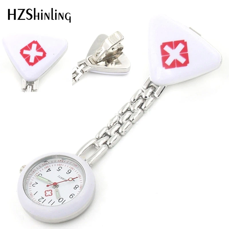 

2018 New Fashion Clip Nurses Pendant Pocket Quartz Doctors Medical Brooch Red Cross Nurse Doctor Fob Watch Gifts Friends