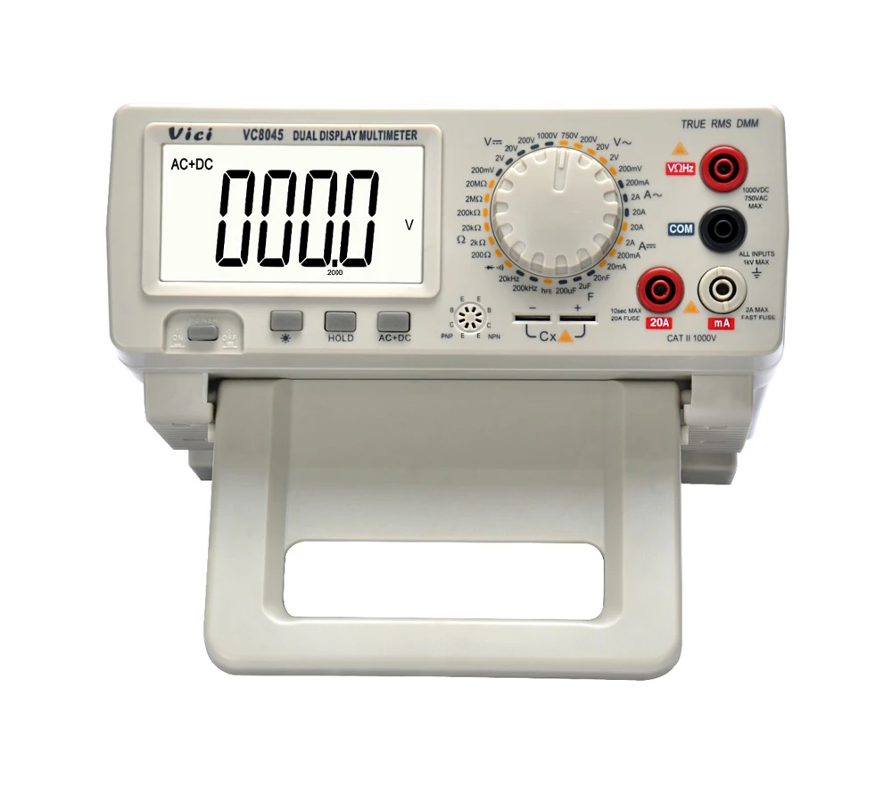 VC8045 настольный цифровой мультиметр 4 1/2 True RMS 1000 В 20A тестер Цифровой Амперметр
