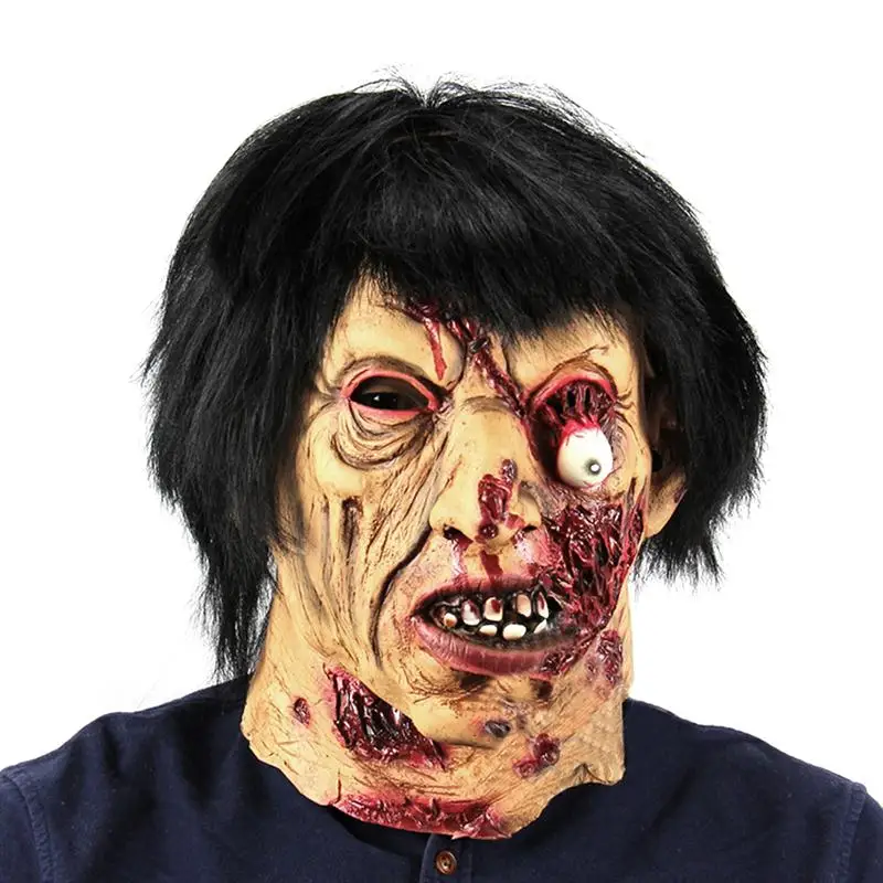 

Halloween Haunted House Horror Vampire Adult Infected Zombie Mask Scary Costume party Props Costume Screaming Corpse Head Mask