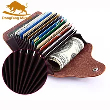 Genuine Leather Unisex Business Card Holder Wallet Bank Credit Card Case ID Holders Women cardholder porte carte Genuine Leather Unisex Business Card Holder Wallet Bank Credit Card Case ID Holders Women cardholder porte carte
