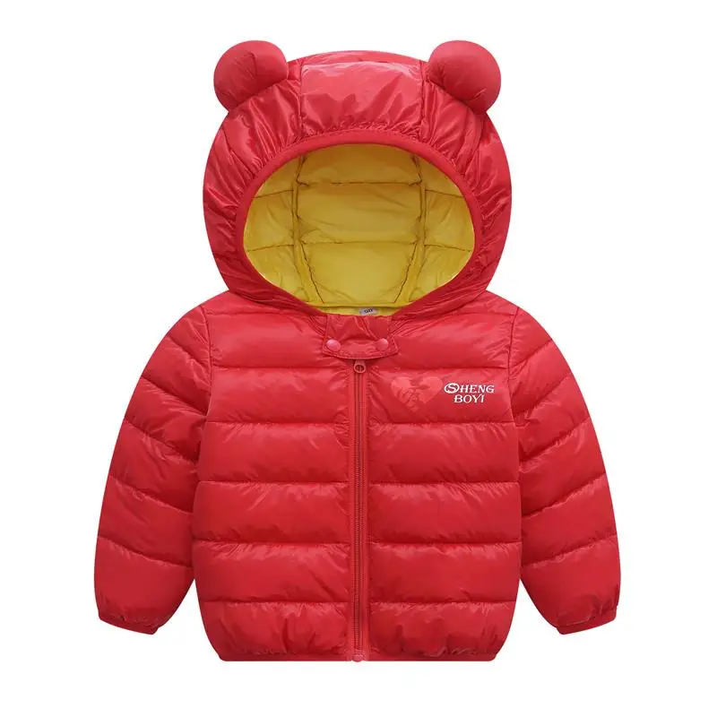 Infant Jacket Autumn Winter Baby Girls Jacket For Baby Coat Kids Warm Hooded Outerwear For Baby Boys Clothes Newborn Jacket - Цвет: Red