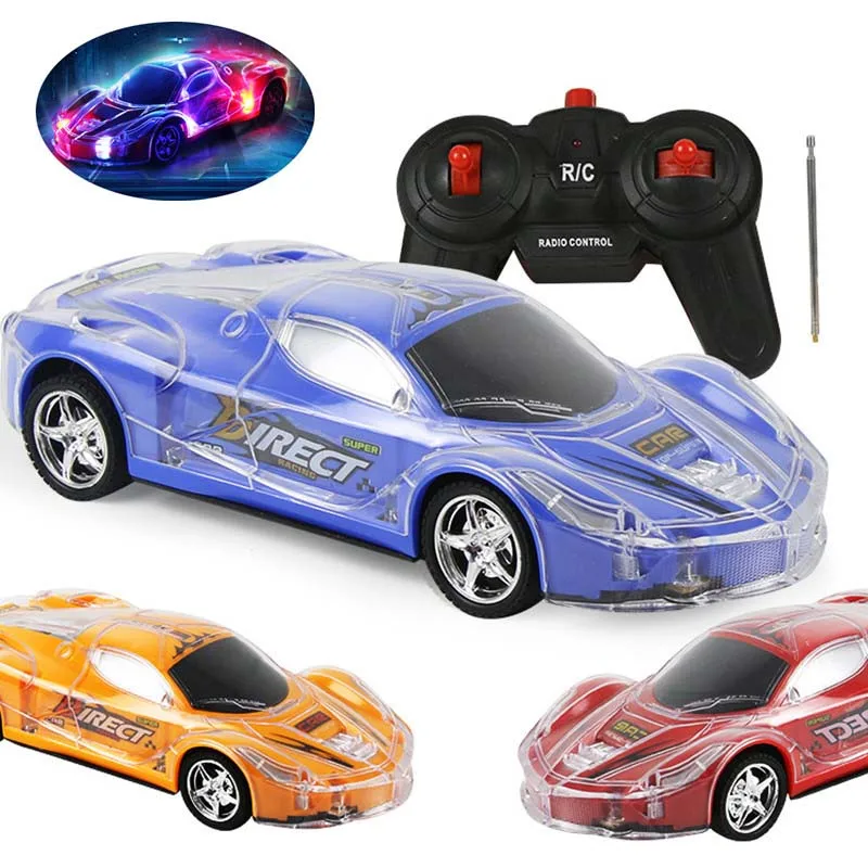 

4CH Flash Light RC Car Police Racing Sports RC Car Radio Remote Control Car Machines Model Kids Toy Children Gifts