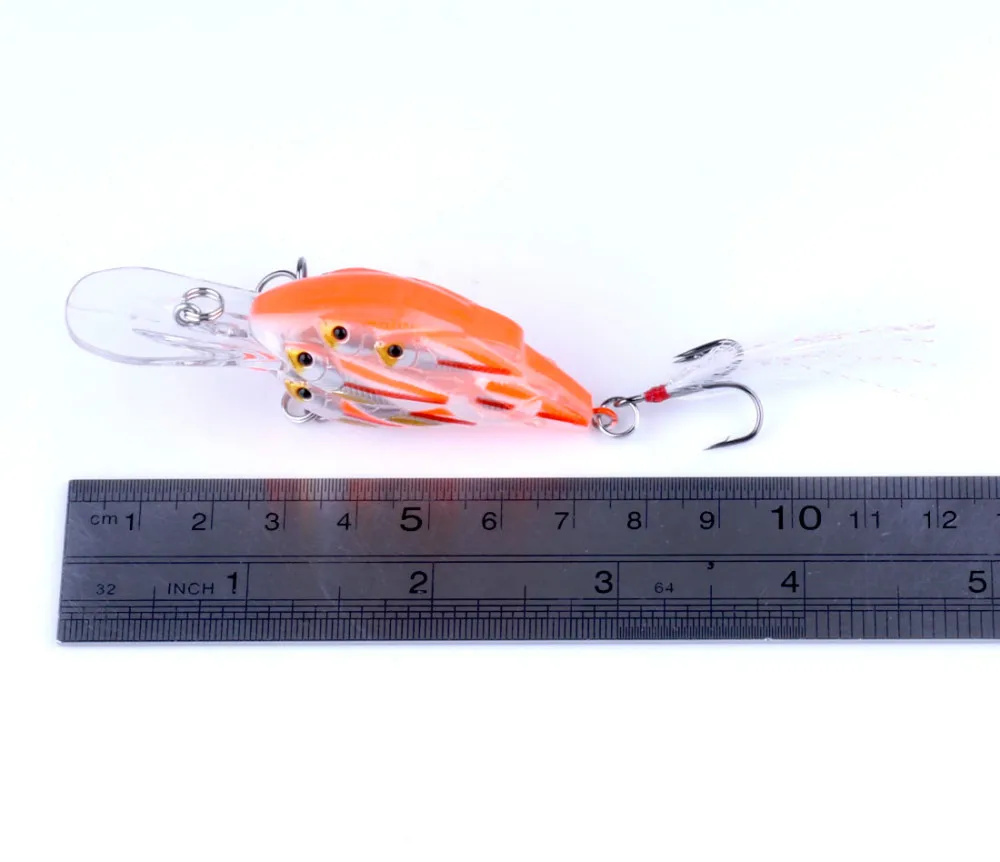 HENGJIA 9 шт. Crankbait group fish swim Bait 8 рыб пластиковые биомеханическая приманка рыболовные снасти Shads 7.5CM-9 г-#6 перо крюк