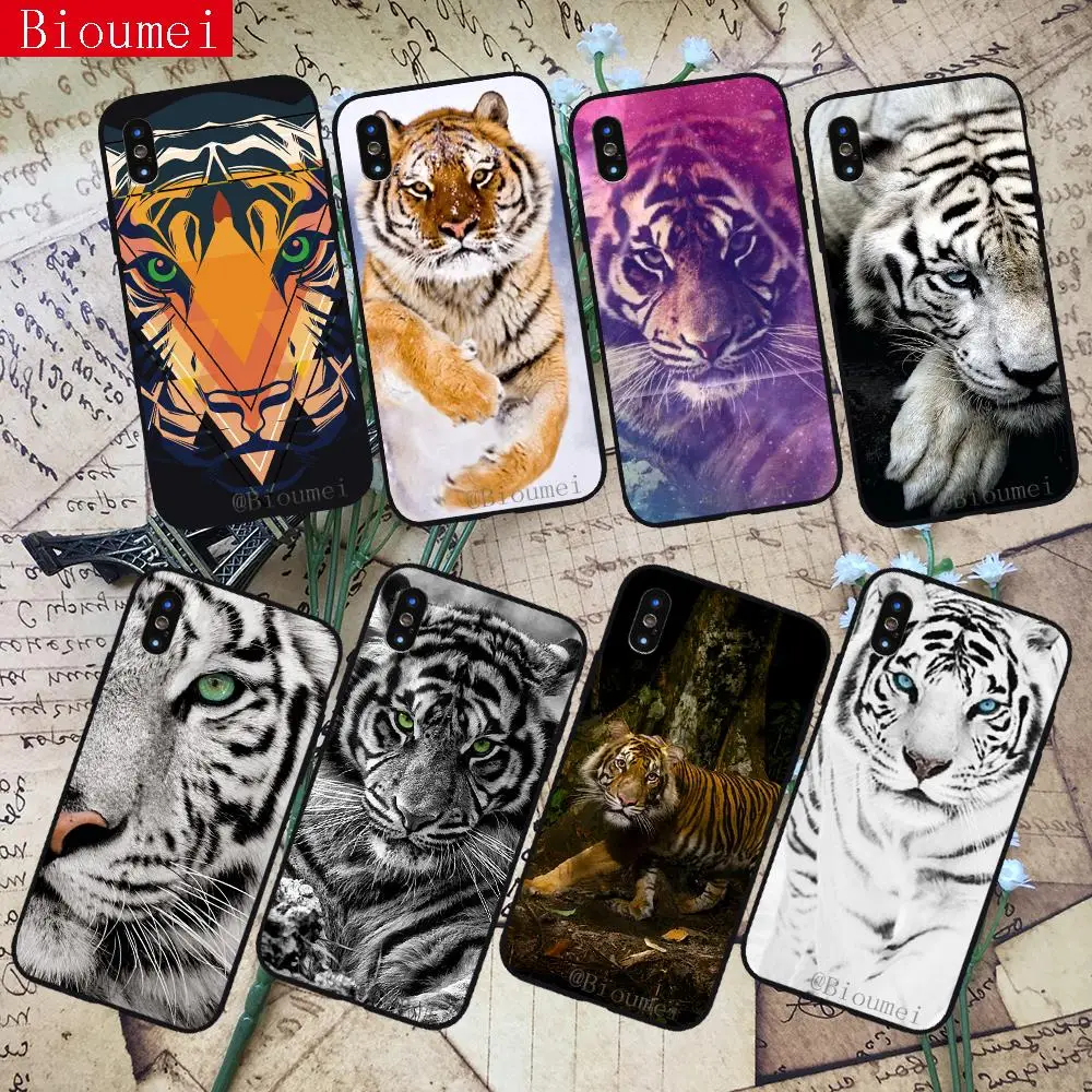 

Bioumei White Bengal Tiger Soft TPU Case for iphone XR XS XS Max Cover Coque for iphone 7 8 5 5S 6 6S Plus X 31