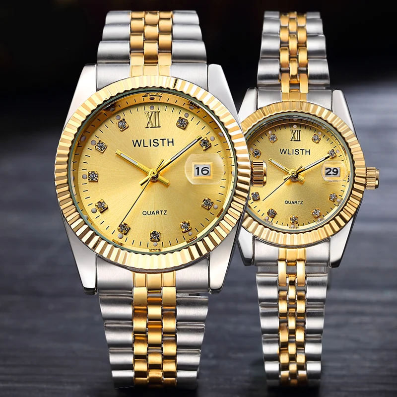 

Luxury brand couple watches fashion ladies waterproof quartz watch Business men women wrist watch girl clock relogio masculino