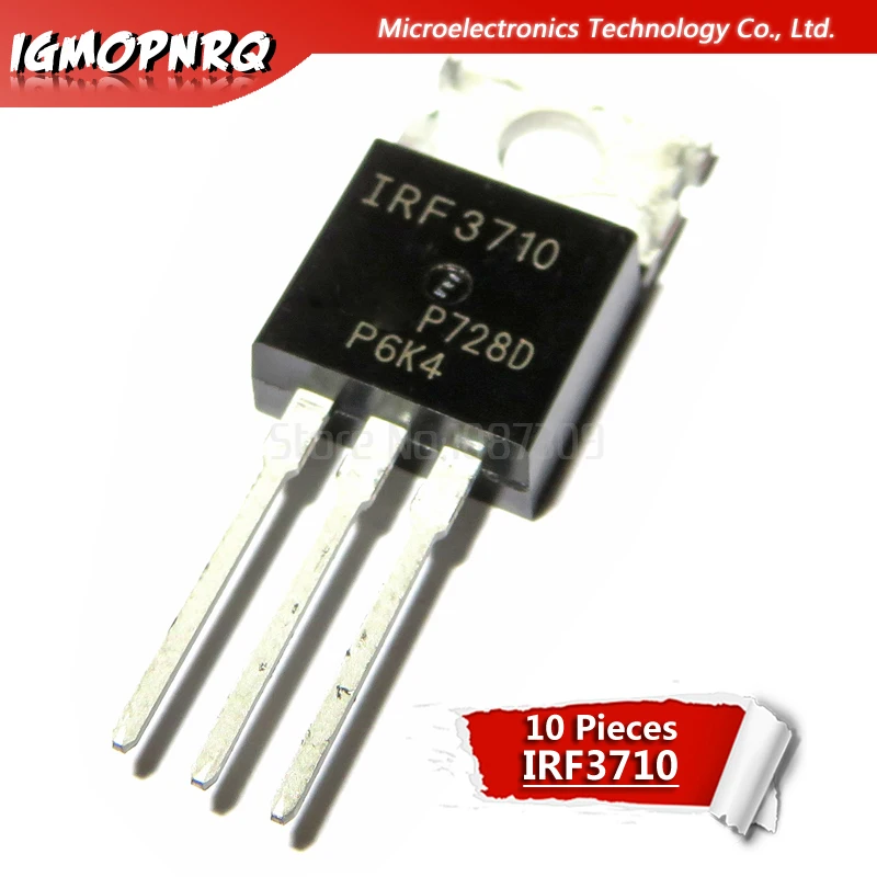 10 шт. IRF3710 IRF3710PBF MOSFET MOSFT 100 в 57A 23mohm 86.7nC TO-220 новый оригинальный | Электронные