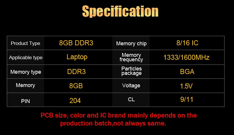 DDR3 8G 1333 1600