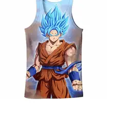 Новые Аниме Z Goku Супер Saiyan майки Гоку/Вегета/Majin Buu/Brolly футболка с печатью рубашка Мужчины Женщины-хипстеры 3D майка жилет
