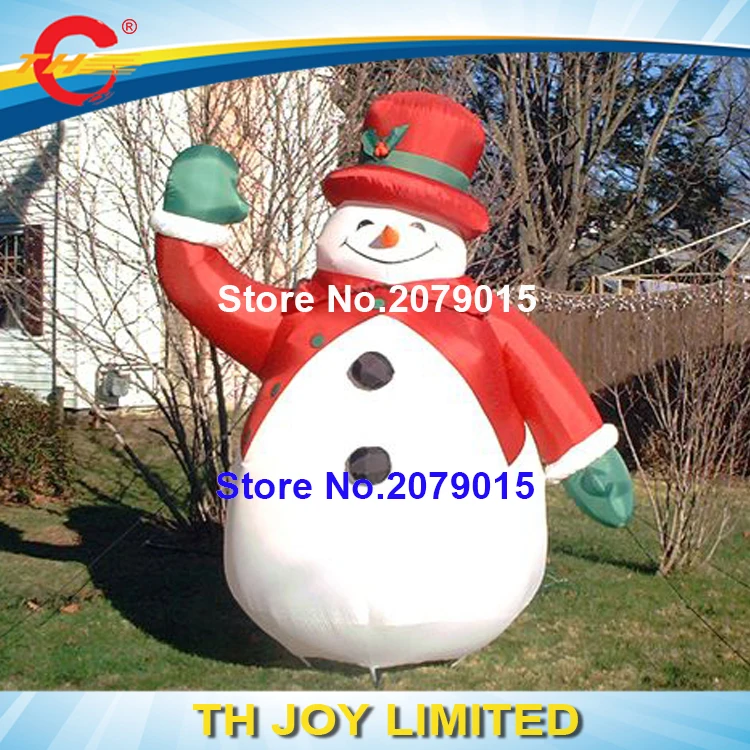 Free door shipping christmas inflatable cartoons for sale, garden inflatable snowman cartoon