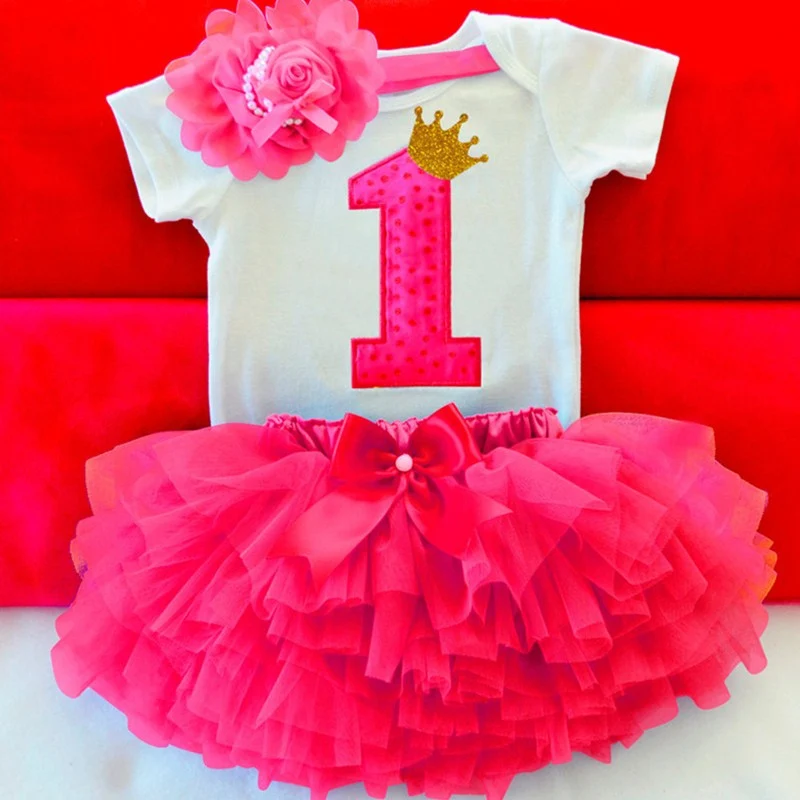 Платье на день рождения для маленьких девочек одежда для дня рождения для маленьких девочек 1 год наряд принцессы на первый день рождения Vestidos Bebes Infantil