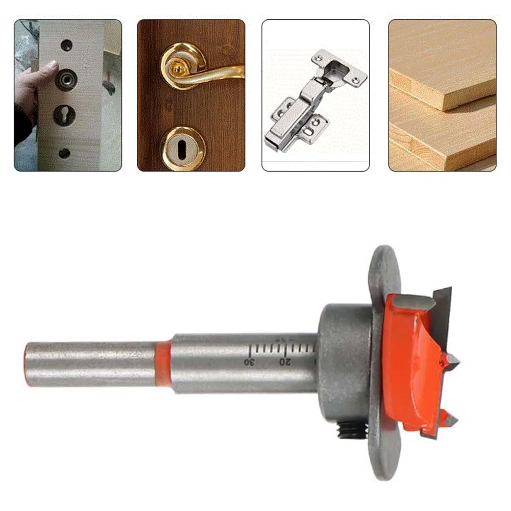 

Cemented Carbide 35mm Hole Saw Woodworking Core Drill Bit Hinge Cutter Boring Bit Tipped Drilling Tool High quality