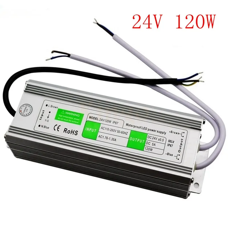 12v dc LED de alimentación fuente de alimentación Travo impermeable IP 67 Stripe 20-150 vatios
