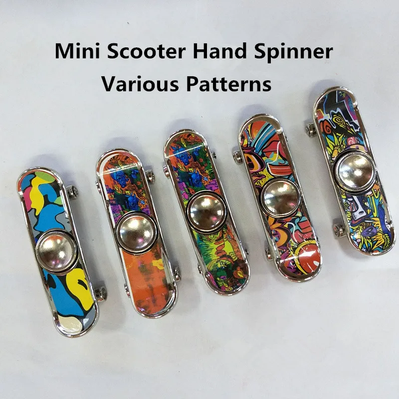 Finger Skateboard Hand Spinner Alloy Stents Scrub Finger Scooter Skate