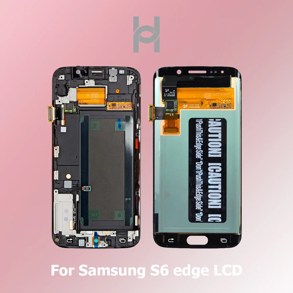 

Original Quality LCD For Samsung Supre Amoled Galaxy S6 Edge G925F LCD Display Screen With Frame Digitizer Assembly Replacement