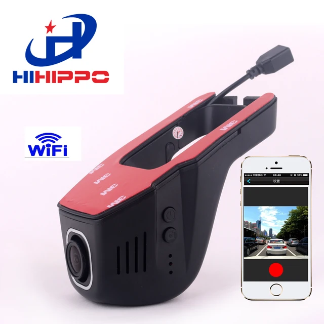 HIHIPPO Автомобиль Тире Камера с Wi-Fi, Поддержка APP IOS и Android Системы, 140 Градусов Широкоугольный Dashboard Камеры Вождения Рекордер DVR