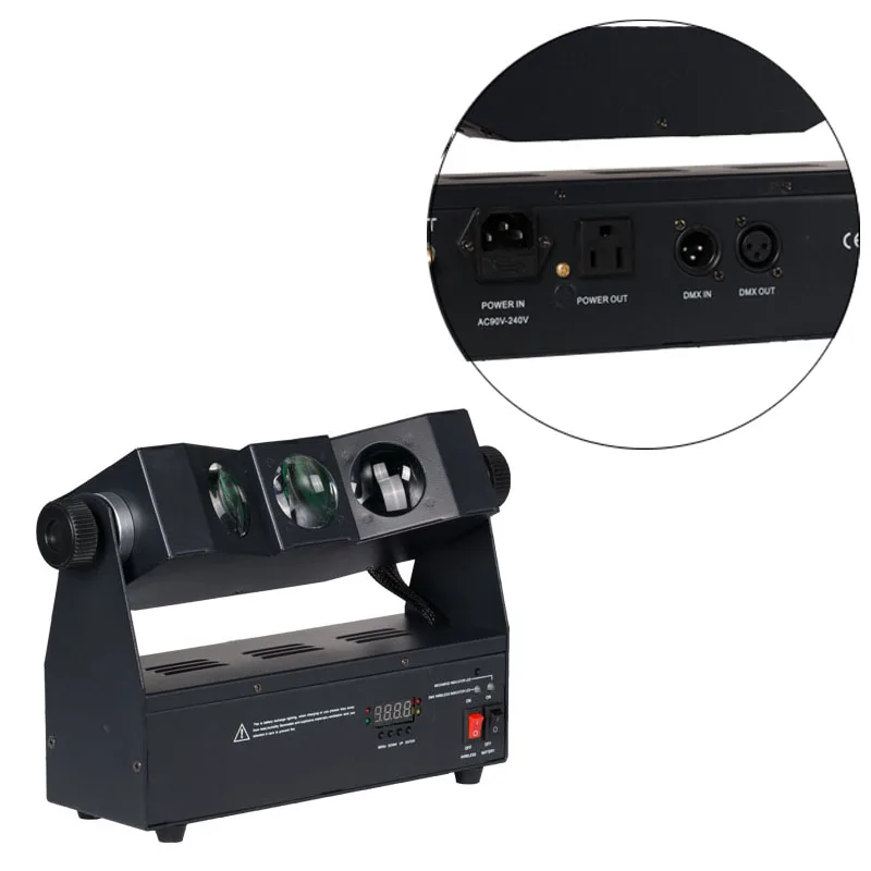 Беспроводной DMX Uplight 3*10 Вт RGBA три светодиодные Настенные светильники с питанием