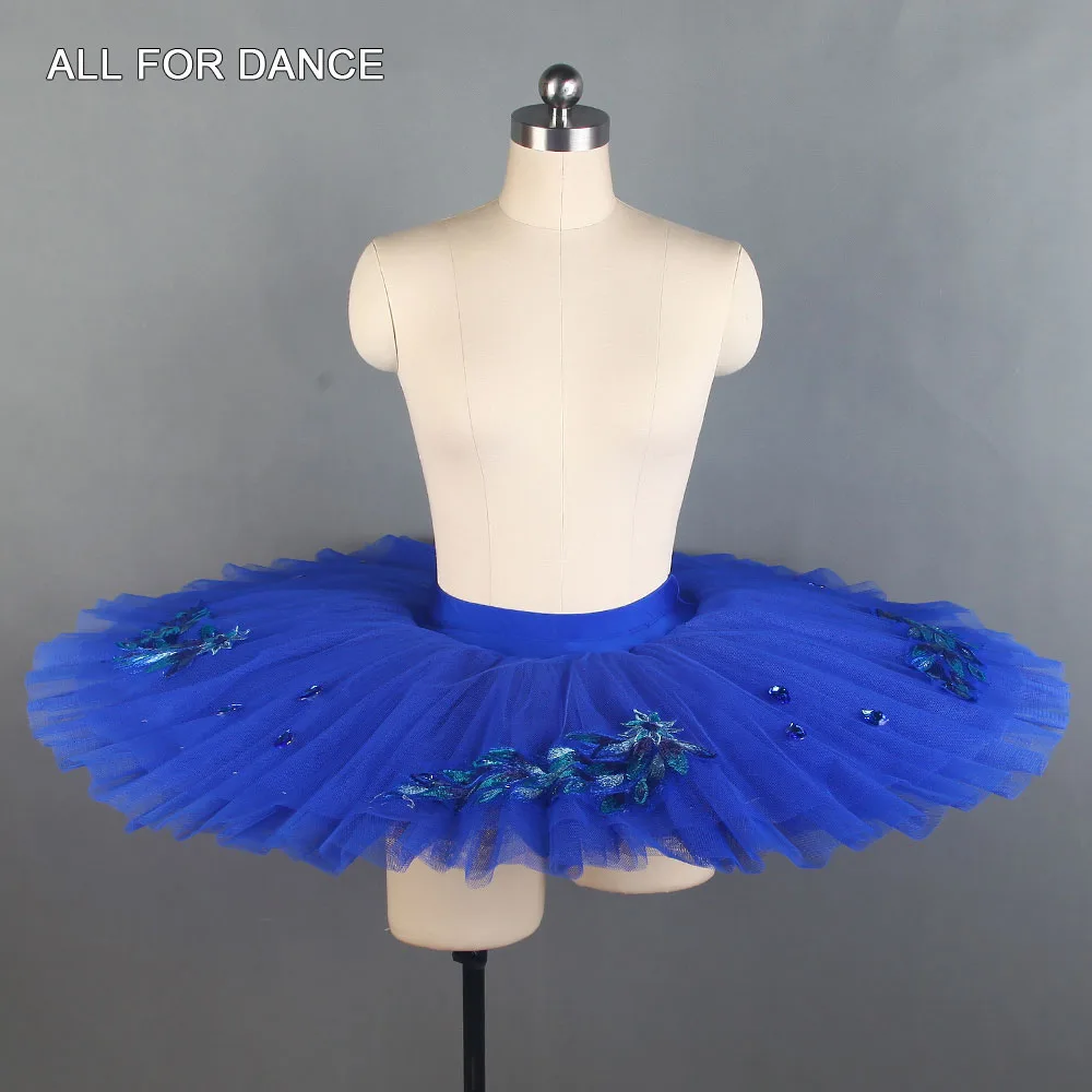 Royal Blue Stiff Tulle Pre-Professional Ballet Dance Tutu Skirts Practice Rehearsal Platter Skirt for Girls/Women Half | Тематическая