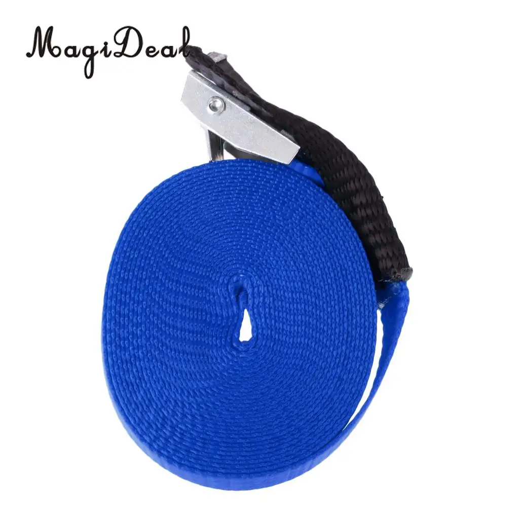 MagiDeal SUP 300cm 25mm Kayak Canoe Tie Down Strap Pack Lash Belt Metal Buckle for Dinghy Surfing Rafting Surfboard Accessory