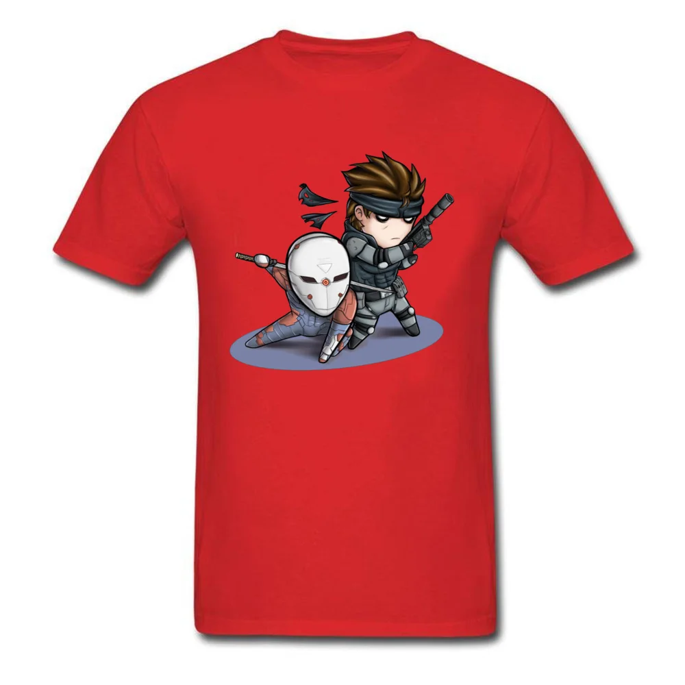 MGS1 Fox and Snake 23408 Coupons Men Top T-shirts Round Collar Short Sleeve 100% Cotton Tops Shirts Normal Tops Tees MGS1 Fox and Snake 23408 red
