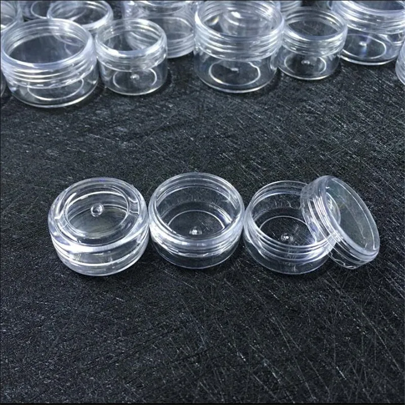 

5pcs 3g 10g Mini Cosmetic Jars Empty Eyeshadow Makeup Glitter Powd Container Clear Refillable Bottles Nail Accessories Pots