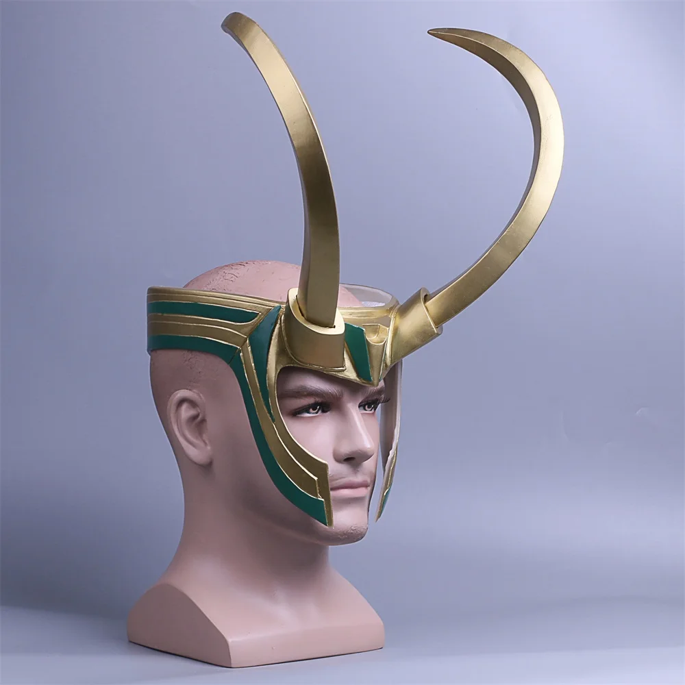 Thor Loki шлем для косплея маска косплей реквизит из ПВХ полная головка съемная маски