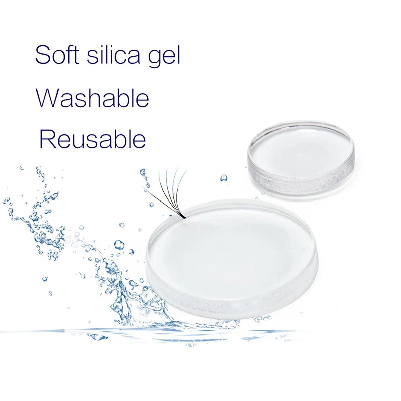 

5pcs Silicone Transparent Round Dot Eyelashes Extension Stand Holder for False Eyelashes Extension Beauty Makeup Assistant Tools