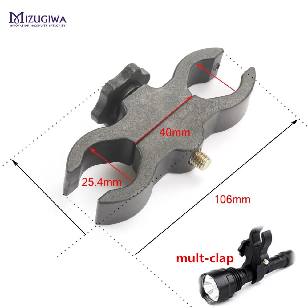 

MIZUGIWA Tactical Mult Adjustable Barrel Mount Clamp Clip Holder for Scope Flashlight Torch Telescope Sight Laser Pistol Airsoft