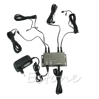 

EU IR Remote Extender 8 Emitters 1 Receiver Infrared Repeater Hidden System Kit