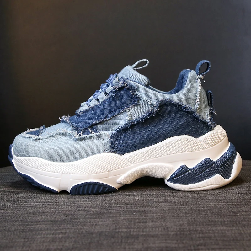 

2019 blue casual denim women's shoes women's casual shoes canvas ladies comfortable flat shoes Zapatillas de deporte