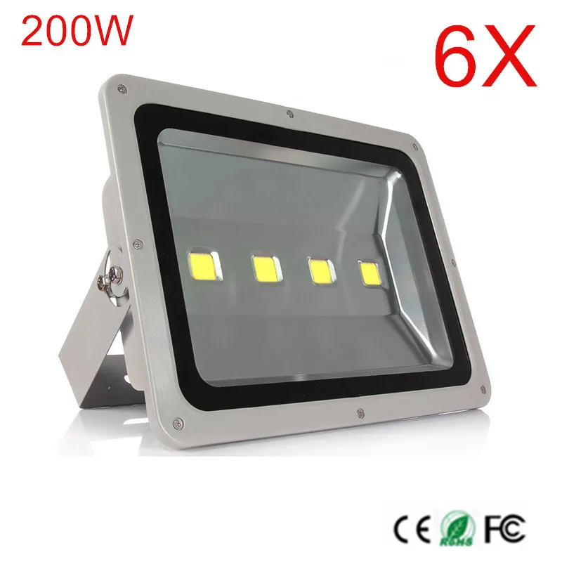 

6PCS 200W Outdoor Led Flood light Warm/Cool White Garden lamp Led Floodlight Spotlight lighting Waterproof IP66 220V/110V