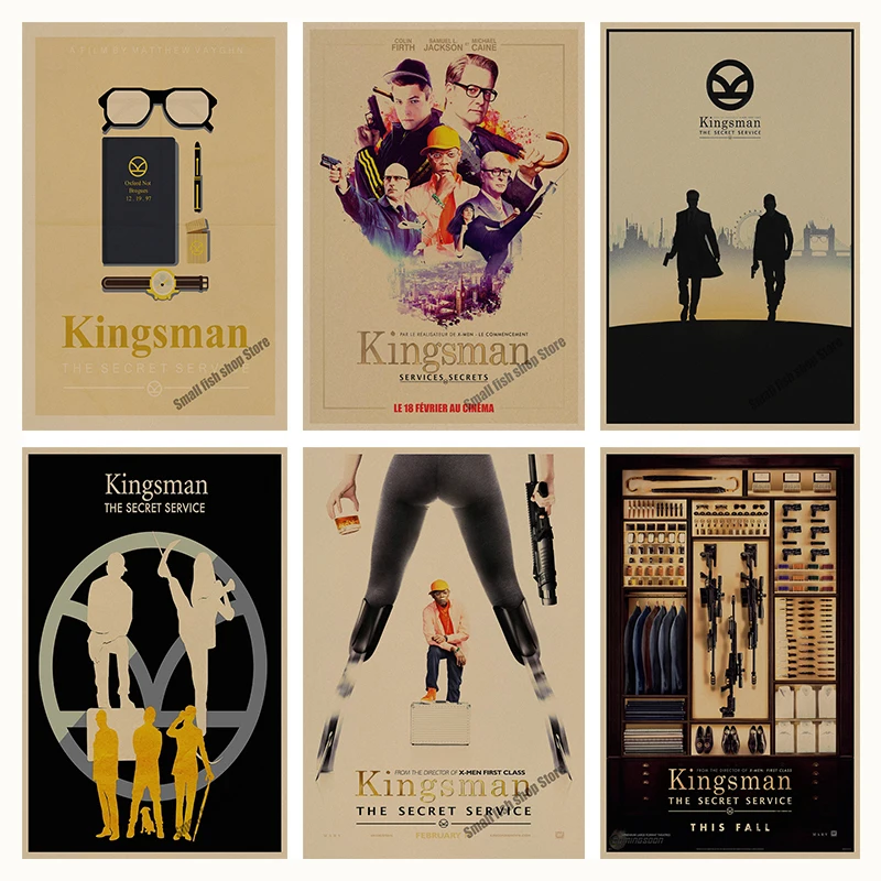 Kingsman: Секретная служба ретро плакат крафт бумага кафе домашний декор настенная