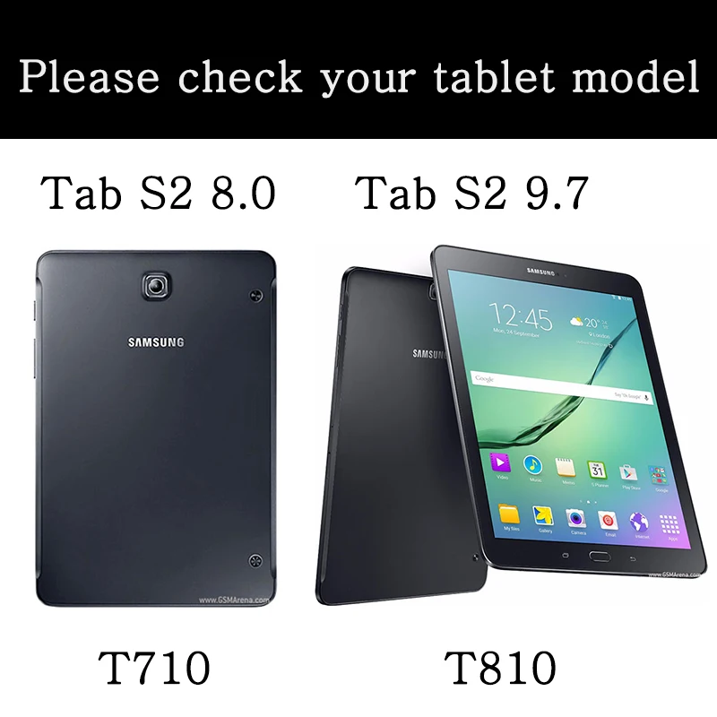 Смарт-крышка для samsung Galaxy Tab S2 8,0 T710 T715 T719 9,7 T810 T815 T813N T819N Fundas из искусственной кожи с автоматическим включением и сна