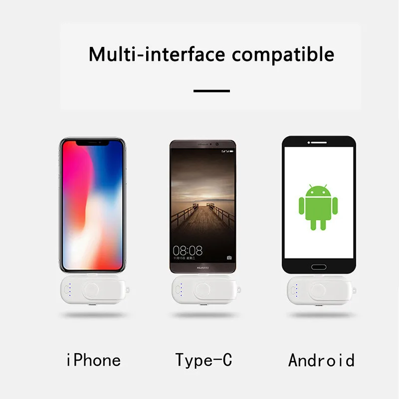 Магнитный блок питания для iPhone/Micro USB/type C 1000mAh мини-магнит зарядное устройство банк питания для iPhone/iPad/Xiaomi/LG