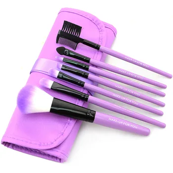 

Professional 7 pcs Makeup Brush Set tools Make-up Toiletry Kit Wool Brand Make Up Brush Set Case cosmetic set