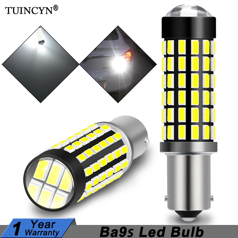 Суперъяркие светодиодные лампы TUINCYN 3014 2 шт. линзы для светодиодов BA9 BA9S 53 57 1895 64111