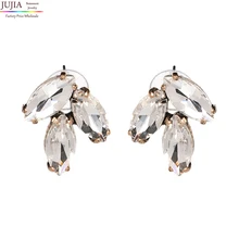 JUJIA Цена по прейскуранту завода винтажные Кристальные серьги звезды новые ретро женские Кристальные простые серьги-гвоздики