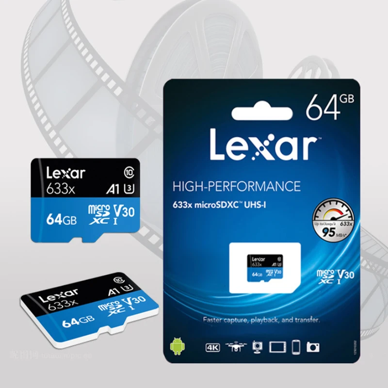 Lexar,, 633x, Micro SD карта, 128 ГБ, карта памяти, 256 ГБ, Micro SD, TF карта, 64 ГБ, 512 ГБ,, флеш, SD карта для Gopro