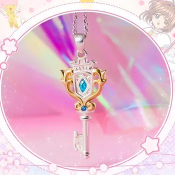 

Anime Card Captor Necklace Sakura Kinomoto S925 Sliver Magic Star Wand Cute Cosplay Pedant Jewelry Birthday Gift Christmas Women